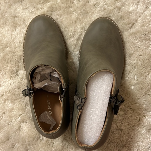 Report Footwear Guine Wedge Bootie Olive Green - Picture 11 of 12